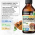 MAUWE HERBS Immune Support Mushroom Supplement 6-in-1 - Organic Liquid Extract Tincture, 4 Fl.Oz.
