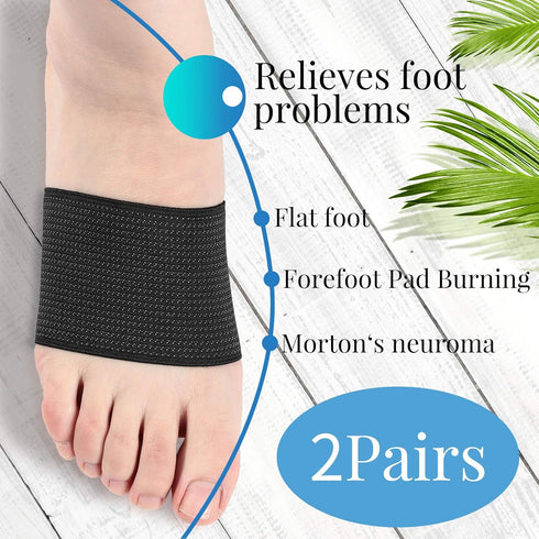 Geyoga 2 Pairs Compression Foot Arch Support for Women and Men, Plantar Fasciitis Arch Support Sleeves Braces