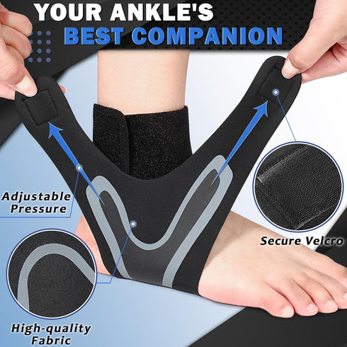 beister Ankle Support Brace, Breathable Neoprene Compression Sleeve for Men and Women, Sports Protection, Recovery