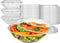Stock Your Home 64oz Clear Plastic Salad Bowls with Lids, 10 Pack Extra Large Disposable Takeout Containers