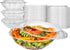 Stock Your Home 64oz Clear Plastic Salad Bowls with Lids, 10 Pack Extra Large Disposable Takeout Containers