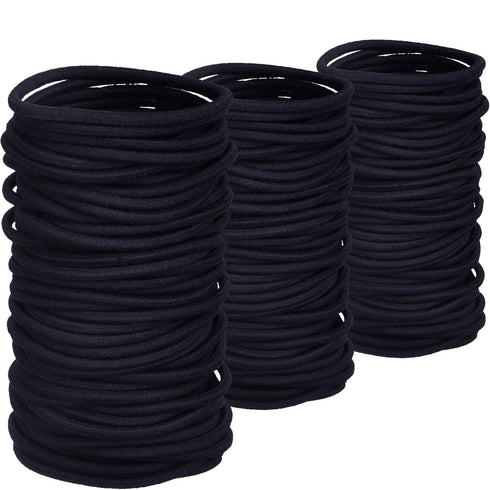 TecUnite 200 Pieces No-metal Hair Elastics - Bulk Rubber Bands for Women