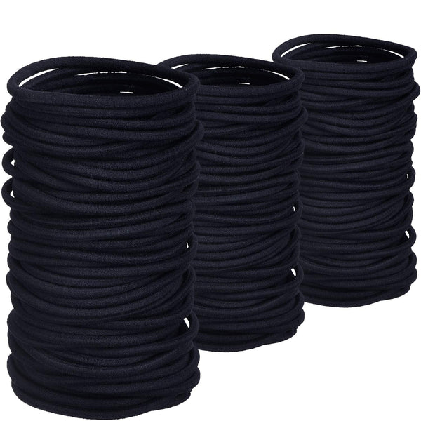 TecUnite 200 Pieces No-metal Hair Elastics - Bulk Rubber Bands for Women