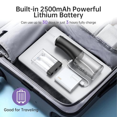 300ML Portable Cordless Water Dental Flosser, 4-Modes USB Rechargeable Oral Irrigator for Teeth Care