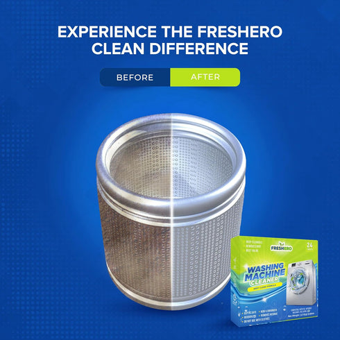 Washing Machine Cleaner Tablets 24 Pack, Descaler & Deep Cleaning Solution for HE, Top Load & Front Loader Washers,