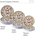 SILVER SPOONS 10 PC Heavy Duty Disposable Dinner Set, White and Gold Plastic Plates for Party, 9" Fine China Look