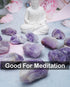 Crocon 1LB Amethyst Rough Bulk Natural Stone, Raw Gemstone for Tumbling, Cabbing, Polishing, Reiki Healing
