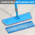 6 Pack Microfiber Cleaning Pads - Compatible with Bona Mop, 18 Inch Replaceable Mop Pad Refill, Washable & Reusable Blue