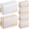 Hillban 6 Pcs Bride and Bridesmaid Cosmetic Bag, Waterproof Makeup Pouch for Bridal Shower, Wedding (White, Ivory White)