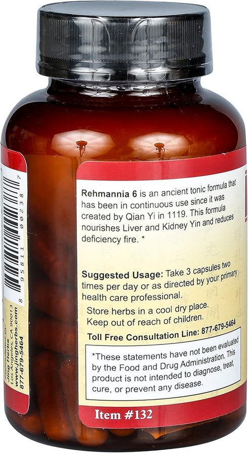 JING HERBS 6 90 Rehmannia Capsules