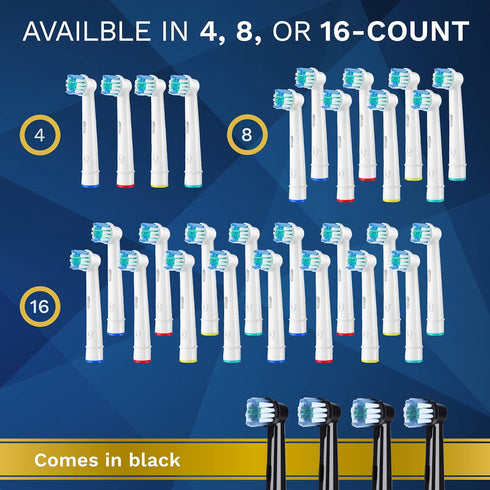Replacement Toothbrush Heads Compatible with Oral B, 16 Pack Aster Toothbrush Head Refill