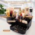 Makeup Organizer for Vanity, Cosmetic Display Case with Drawers for Skincare, Brushes, and Accessories, Black