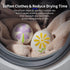 Qiseec 6-Pack Wool Dryer Balls XL - Unique Petal Embroidery, Natural Reusable Laundry Fabric Softener, Reduces Wrinkles