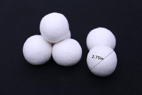 Organic XL Wool Dryer Balls, 6-Pack, Reusable Natural Fabric Softener, Reduces Wrinkles