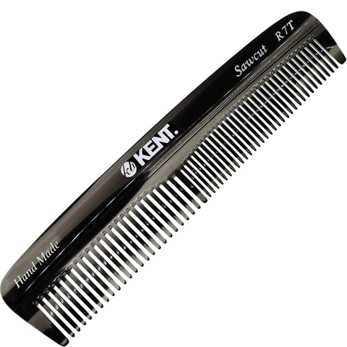 Kent R7TG Graphite Double Tooth Hair Pocket Comb, Small Fine/Wide Tooth Comb for Men, Women, and Kids