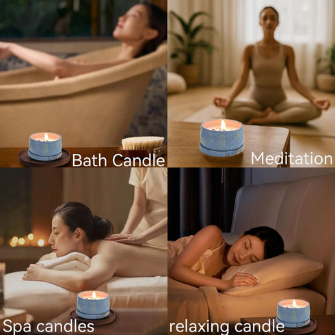 Mivra Zyora Set 4 Pack Scented Candles Gift for Women Soy Wax Aromatherapy Candles with Essential Oils, Natural Long