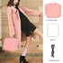 Relavel Travel Makeup Bag with LED Mirror, Waterproof Cosmetic Train Case with Adjustable Brightness, Pink