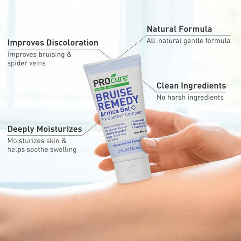 PROcure Bruise Remedy Gel Arnica Montana & MSM for Reducing Appearance of Bruising, Spider Veins & Skin Discoloration