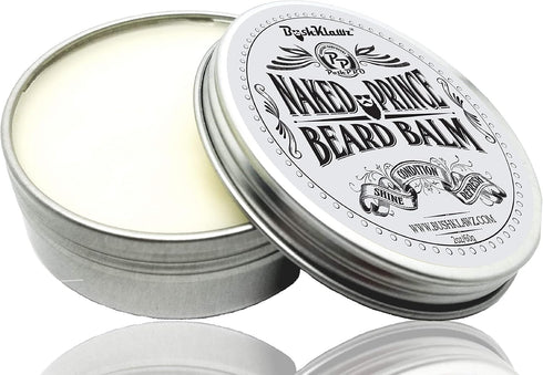 Naked Prince Scent Free All Natural Beard Balm Leave-in Conditioner, Premium Moisturizer for Bearded Men