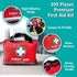General Medi First Aid Kit - 309 Pieces - Reflective Bag Design with Eyewash, Bandages, Emergency Blanket