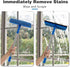 Multi-Use Microfiber Window Squeegee - 56" Long Handle 2 in 1 Rotatable Window Cleaning Kit with Rubber & Scrubber