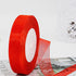 1 Inch Red Organza Ribbon, 50 Yard Sheer Chiffon for Gift Wrapping, Transparent Wired Tulle for Holiday Presents