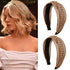 Tobeffect 2 Packs Straw Headbands for Women - Woven Twist Braided Fashion Boho Hairbands Non Slip Wide Rattan