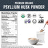 Viva Naturals Organic Psyllium Husk Powder, 10 oz - Finely Ground Superfood, Good Source of Fiber for Baking