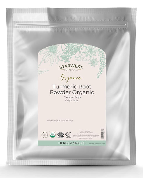 Starwest Botanicals Organic Turmeric Root Powder, 1 Pound Bulk