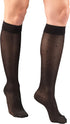 Truform Sheer Compression Stockings, 15-20 mmHg, Women's Knee High Length, Dot Pattern, Black, Small
