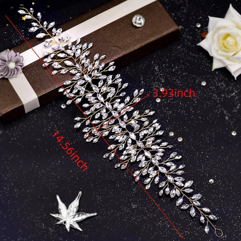 Rhinestone Bridal Headpiece, Crystal Wedding Hair Accessories for Brides and Bridesmaids