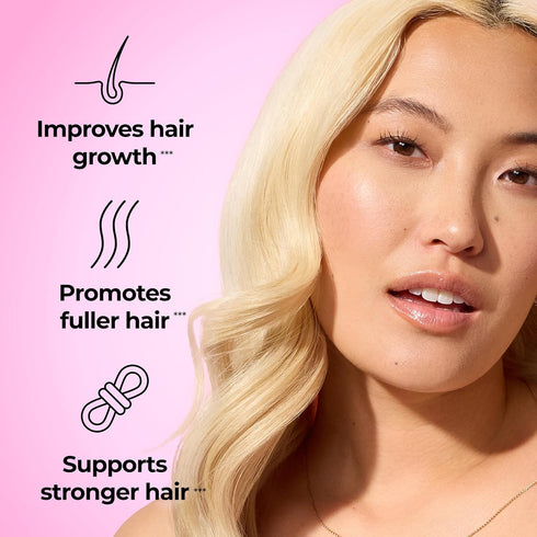 Gummies B12 B12 Gummy 60 Gummies HUM Hair Strong Daily Hair Growth with Biotin, Zinc, Vitamin to Support Growth, Folic