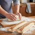 Kegeeei 150 Pack 150 23x4x1.6 Inch Packaging Baguette Bags with Clear Front Window and Seal Stickers, Paper Bread Bags