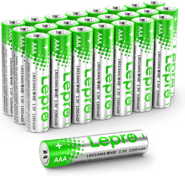 Lepro AAA Batteries 24 Pack - Ultra Long-Lasting Power, 1.5V Leak-Proof, Corrosion-Resistant Alkaline Batteries