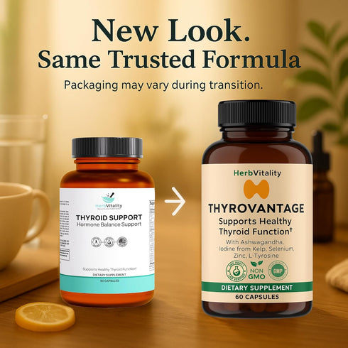 Thyroid Support Supplement with Iodine, Ashwagandha & Kelp Supports Energy, Metabolism & Hormone Balance Formula