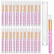 TUZAZO 40 Pieces Pink Lash Shampoo Brushes Set, 20pcs Glitter Crystal Cleanser Brush with Travel Tube