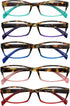 Yogo Vision Reading Glasses 5 Pairs Fashion Ladies Quality Designed Spring Hinge Readers for Women