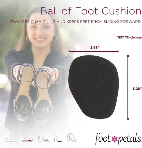 Foot Petals Ball of Foot Cushions, Metatarsal Pad for Women's Heels, Prevent Toe Sliding, Lasting Comfort Relief