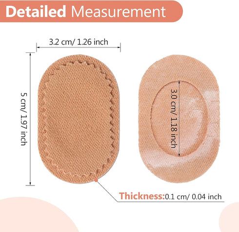 60 Pieces Bunion Cushions – Self-Adhesive Bunion Pads, Skin Color Foot Callus Patches for Bunionette Pain Relief