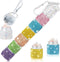 Bling Pill Case 7 Day - Rhinestone Keychain Weekly Pill Holder with Glitter Crystal Box for Women, 7 Color Compartments