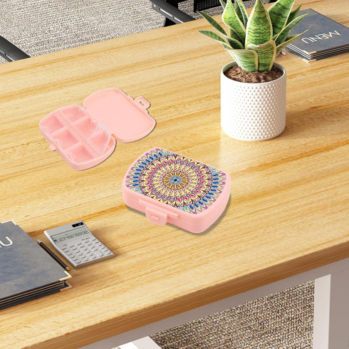 Organizer,6 Diamond Painting Pill Case, DIY Travel Pill Compartments Portable Case, Daily Portable Medicine Vitamin