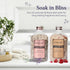 SpaLife Tea Spa Petal-Infused Effervescent Mineral Bath Salts - Lavender & Rose, 2-Pack 17.6 oz. ea for Relaxing Aromatherapy and Soothing Soaks