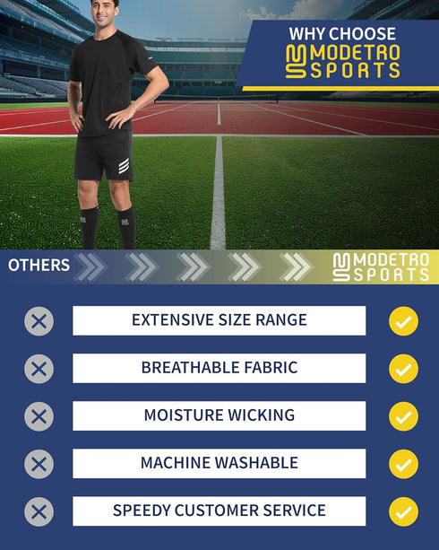 Modetro Sports Calf Compression Sleeves - Leg Sleeves for Men and Women - Shin Splint Relief Support Brace Running