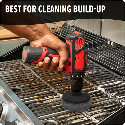 Dirt Devil 3-Piece 3.5" Scour Pad Cleaning Brush Set, for Use On Metal, Granite and More, Tough Whole-Home Cleaning, Drill Compatible, AD83100 by Dirt Devil