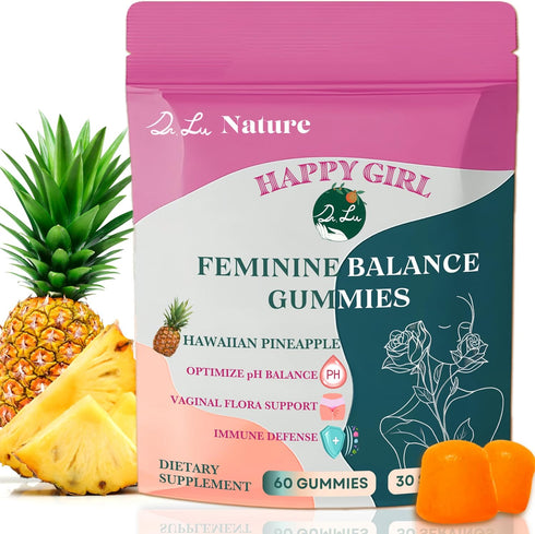 Dr. Lu Happy Girl Feminine Balance Gummies | Pineapple Gummies for Women