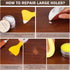 SEISSO Wood Furniture Repair Kit for Hardwood Floors, Touch Up Markers, Wood Fillers, Putty for Holes, Scratches, Cracks