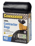 Commander 42 Gallon Heavy Duty Contractor Bags, 3 MIL Black, 33" x 45", Pack of 20, for Contractor, Industrial, &