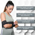 Wonder Care Left Right Shoulder Immobilizer Arm Sling Elastic Brace for Clavicle Dislocation, Black, Size 4
