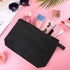 Weewooday 8 Pack Blank DIY Canvas Zipper Pouch - Bulk Makeup Bags for Back to School Gifts, Black
