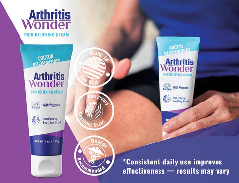 Fast-Acting Pain Relief Cream, 4 oz – Non-Greasy Formula for Arthritis Pain in Hand, Knee, Foot, Wrist Joints